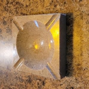 Vintage Mid Century Marble 4"x4" Trinket Dish